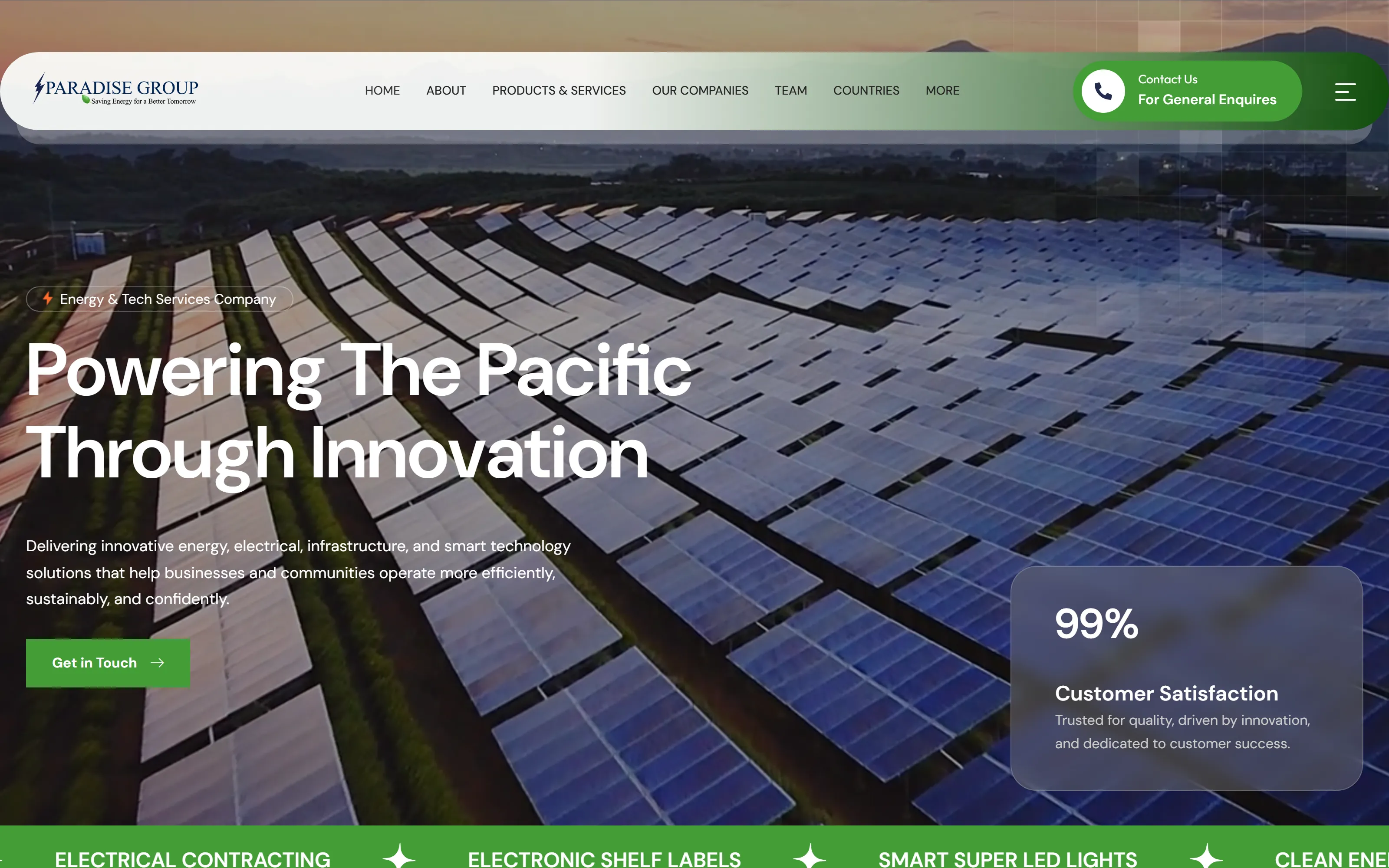Paradise Group homepage